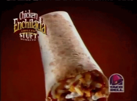 Taco Bell Chicken Enchilada Grilled Stuft Burrito GIF