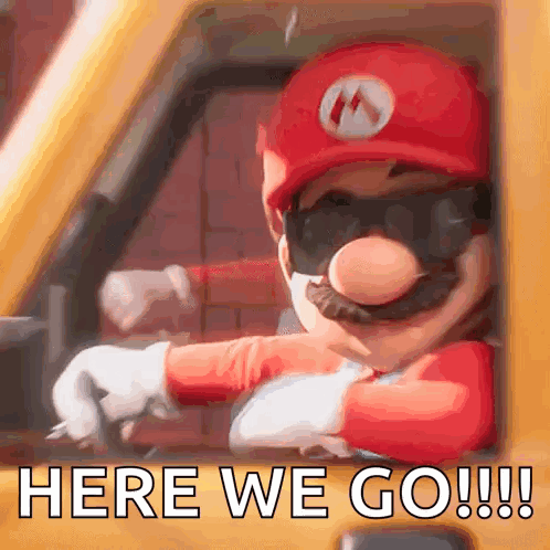 Taking Off Shades Mario GIF