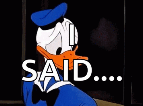 Talk To The Hand Donald Duck GIF