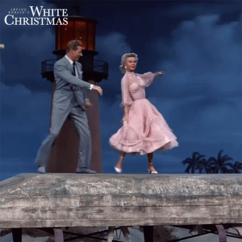 Tap Dancing White Christmas GIF