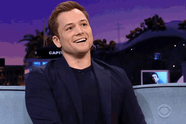 Taron Egerton Smiling GIF