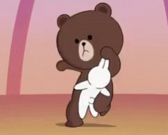 Teddy Bear Kick GIF