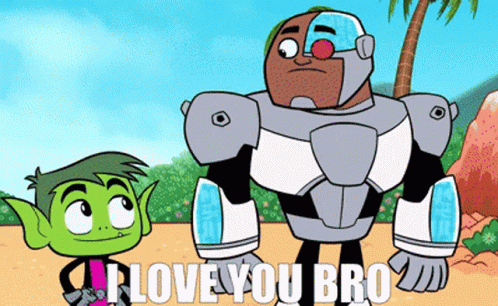 Teen Titans Go I Love You Bro GIF
