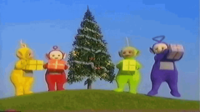 Teletubbies Christmas Tree GIF