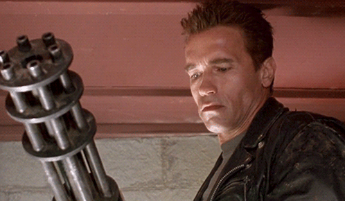 Terminator 2 Arnold Smirk GIF