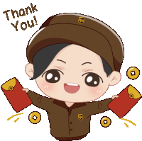 Thank You Red Packets Sticker