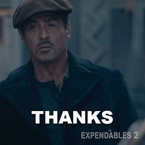 Thanks Barney Ross GIF