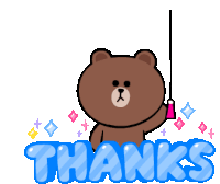 Thanks Brown Sticker