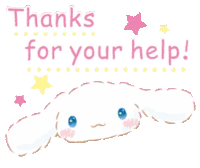 Thanks For The Help Sanrio Sticker