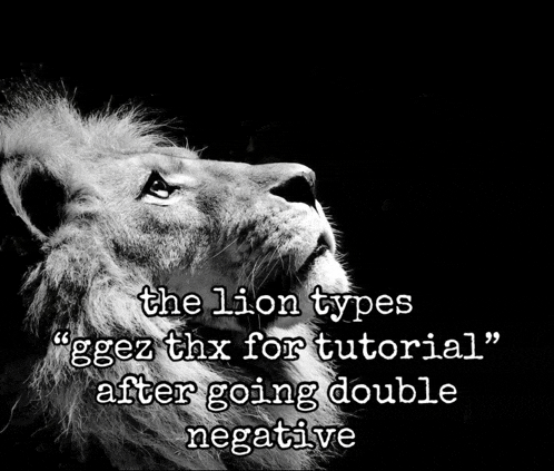 The Lion Types Ggez Meme