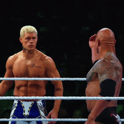 The Rock Cody Rhodes GIF