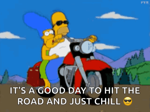 The Simpsons Biker GIF