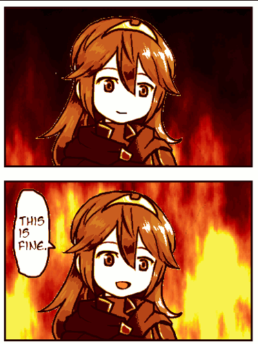 This Is Fine Fire Emblem GIF