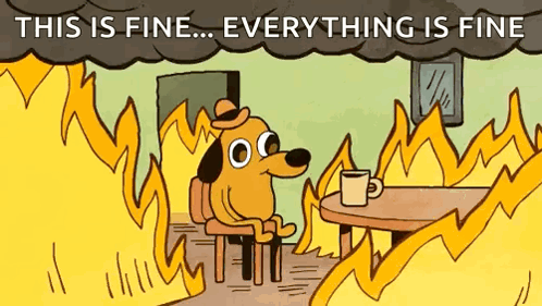 This Is Fine Fire GIF