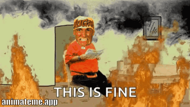 This Is Fine Im Fine GIF