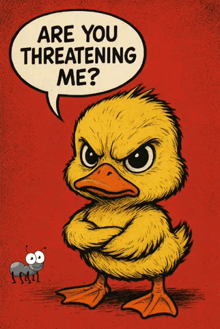 Threatening Duckling GIF