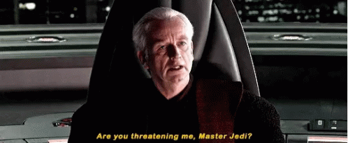Threatning Jedi GIF