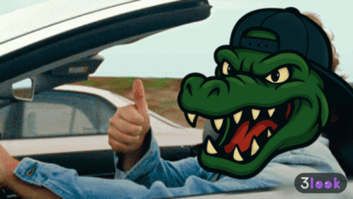 Thumbs Up Gator GIF