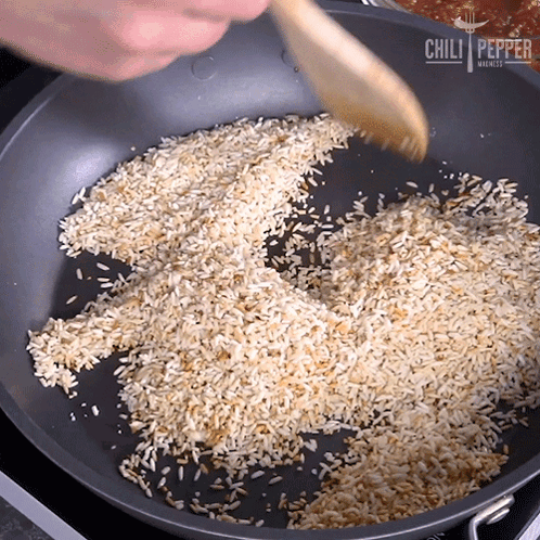 Toasting The Rice Chili Pepper Madness GIF