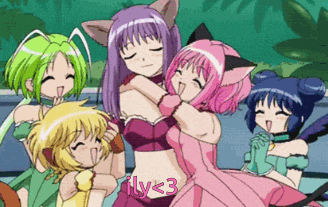 Tokyo Mew Mew Anime Hug GIF