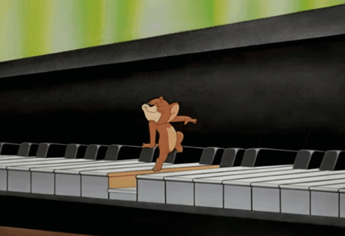 Tom And Jerry Play Piano GIF