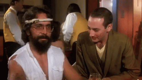 Tommy Chong Peewee Herman GIF