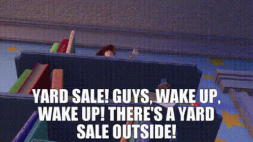 Toy Story Yard Sale GIF