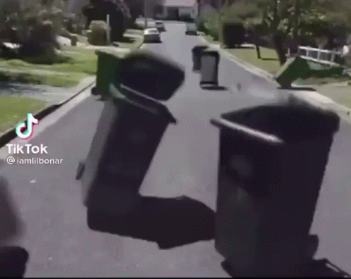 Trash Cans Dancing Dancing Trash Can GIF