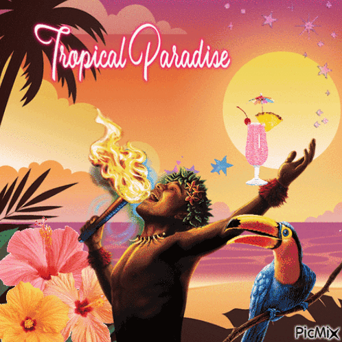 Tropical Paradise Cocktail GIF