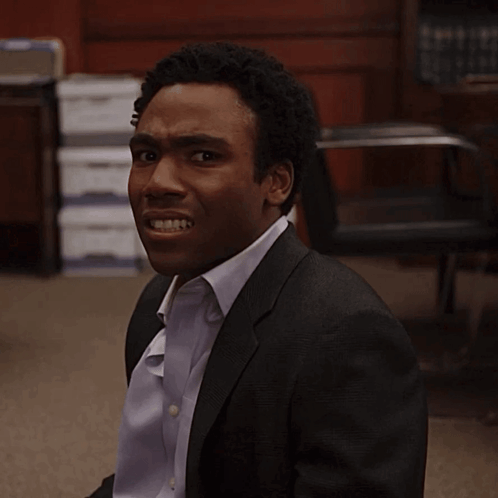 Troy Barnes Cringing GIF