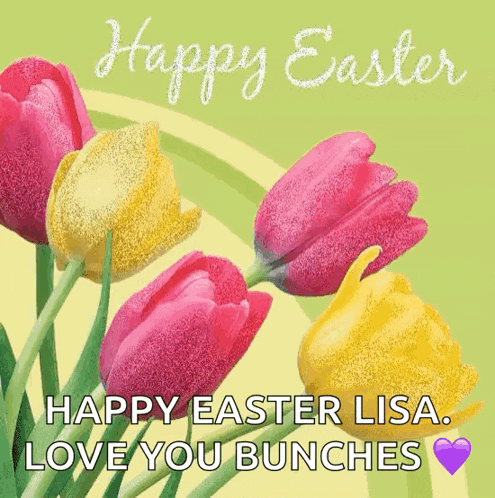 Tulips Happy Easter GIF