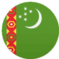 Turkmenistan Flags Sticker
