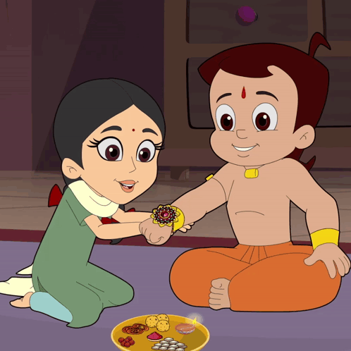 Tying Rakhi Shivani GIF