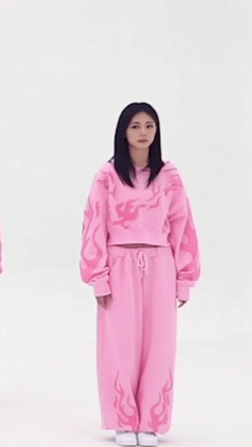 Tzuyu Standing Tzuyu Pink Sweats GIF