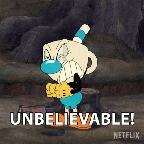 Unbelievable Mugman GIF