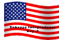 Unhappy Independence Day Sticker