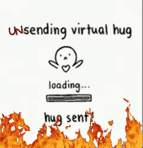Unsending Virtual Hug Evil GIF