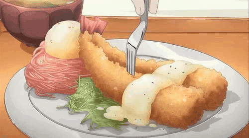 エビフライ　海老フライ　揚げ物　天ぷら　美味しい GIF