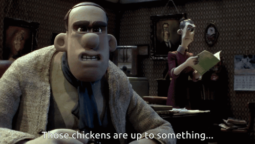 Up To Something Chicken GIF