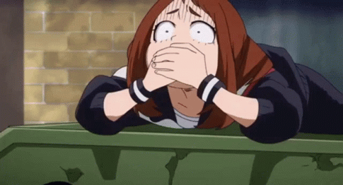 Uraraka Ochako Vomito GIF