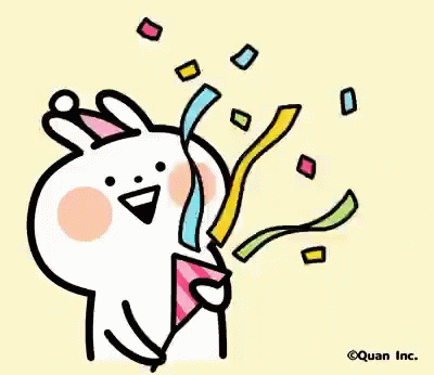 Usagyuuun Confetti GIF
