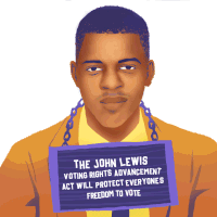 Voting Rights Voter Suppression Sticker