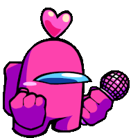Vs Imposter Fnf Pink Pacifist Imposter Sticker