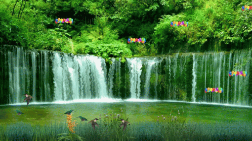 Waterfall Nature GIF