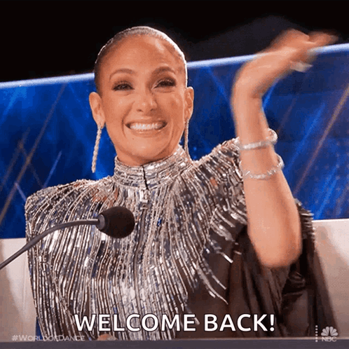 Waving Jennifer Lopez GIF