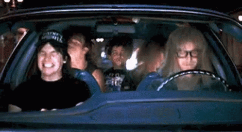 Waynes World Head Banging GIF