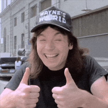 Wayne'S World Thimbs Up GIF
