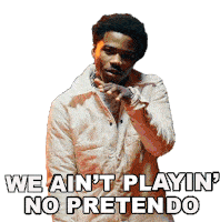 We Aint Playin No Pretendo Roddy Ricch Sticker