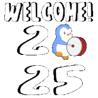 Welcome 2025 Pudgy Sticker