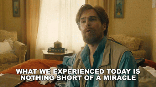 What We Experienced Today Is Nothing Short Of A Miracle Sam Rockwell GIF